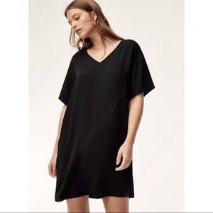 Aaron Shift V Neck Dress. Loose fit